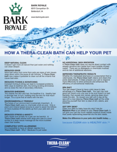 How a Thera clean Bath Helps Your Pet Brochure